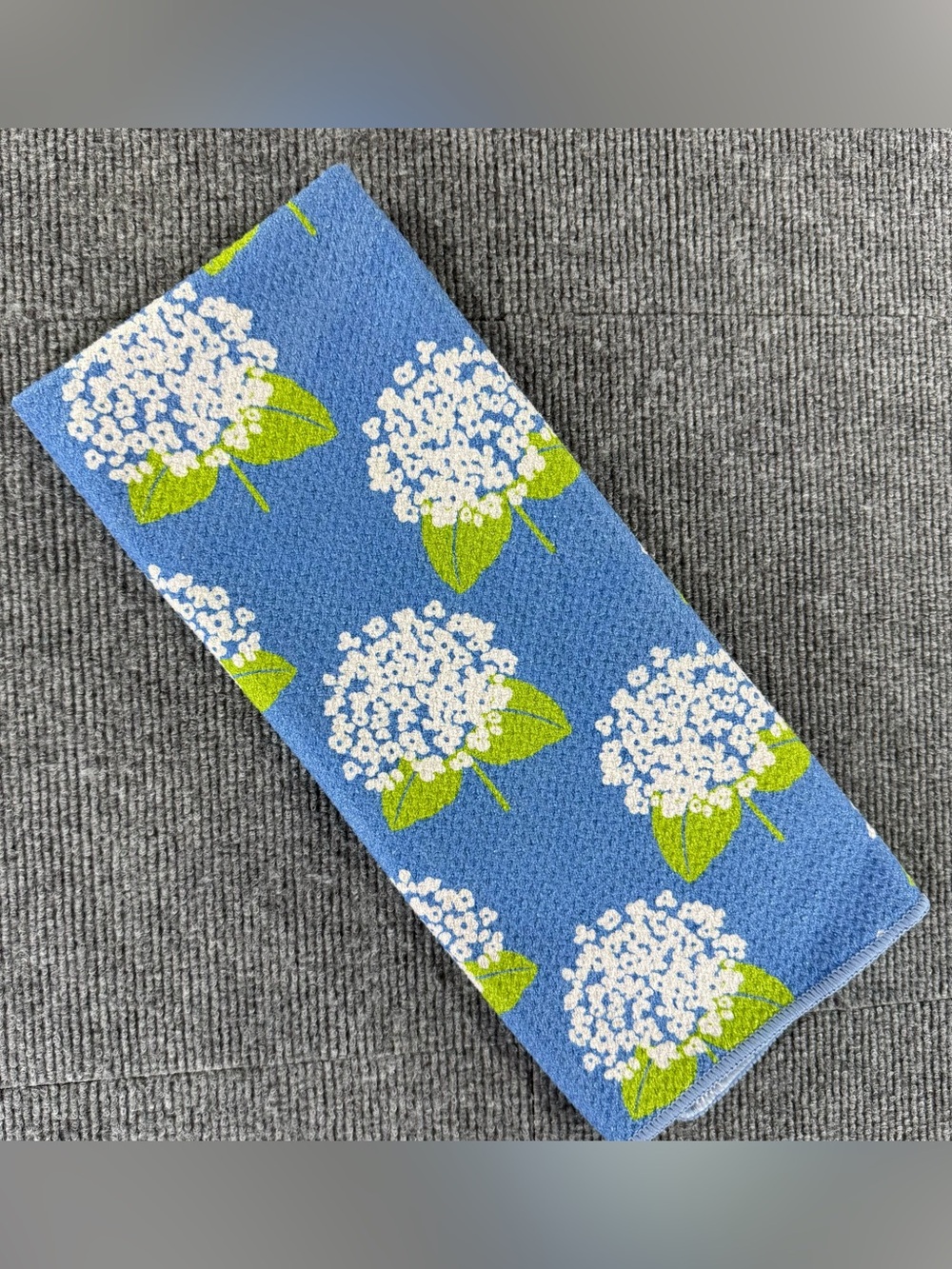 Rockflowerpaper Blue Hydrangea Floral Kitchen Hand Towel Microfiber Dish Cloth